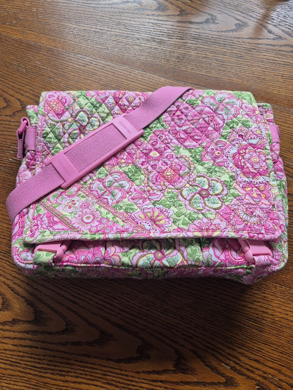 Vera Bradley Petal Pink Laptop School Bag Crossbody